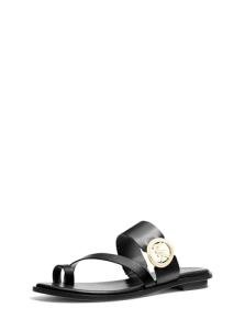 Michael Kors Vera Black Flat Thong Sandals - Women’s