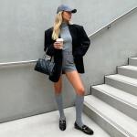 DREAM PAIRS Women's Stylish Black Penny Loafers