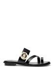 Michael Kors Vera Black Flat Thong Sandals - Women’s