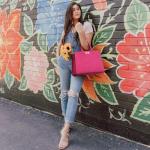 Dasein Women's Luxury Handbag and Clutch Set