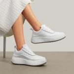 Chic White Chunky Platform Sneakers for Women
