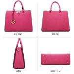 Dasein Women's Luxury Handbag and Clutch Set