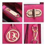 Dasein Women's Luxury Handbag and Clutch Set