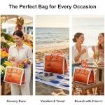 Chic Canvas Tote with Luxury-Inspired Print