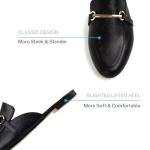 MUSSHOE Mules for Women Flats Comfortable Slip on Women Mules Backless Loafers,Black Snake pu 8