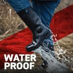 DUNLOP Chesapeake Waterproof Black Plain Toe Shoes