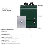 Cnoles Leather Backpack Purse For Women Fashion Ladies Vintage Bags Casual College Travel Backpacks Large bag Green