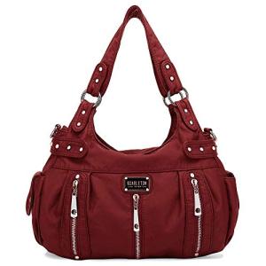 Scarleton Purses for Women Large Hobo Bags Washed Vegan Leather Shoulder Bag Satchel Tote Top Handle Handbags, H129210, Red