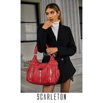 Scarleton Purses for Women Large Hobo Bags Washed Vegan Leather Shoulder Bag Satchel Tote Top Handle Handbags, H129210, Red