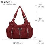 Scarleton Purses for Women Large Hobo Bags Washed Vegan Leather Shoulder Bag Satchel Tote Top Handle Handbags, H129210, Red