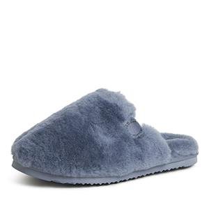 Fireside by Dearfoams Women's Shelly Beach All Over Shearling Easy On/Off Scuff Sandal, Flintstone, 8