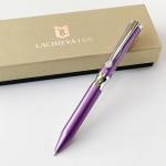 LACHIEVA LUX Elegant Crystal Executive Metal Ballpoint Pen with German-made Refills, Luxury High end Writing Instruments for Women-Purple
