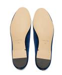 Journey West Women's Velvet Loafer Flat with Embroidery Smoking Slippers Slip on Shoes for Women Cat Navy Blue US 7