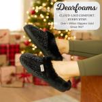 Dearfoams Women's Marled Cable Knit Chenille Clog with Wide Widths Slipper, BLACK, X-Large Wide Wide US