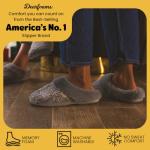 Dearfoams Women's Marled Cable Knit Chenille Clog with Wide Widths Slipper, BLACK, X-Large Wide Wide US