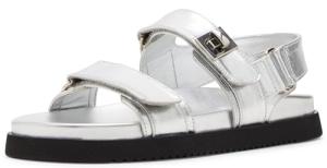 Steve Madden Women's Mona Sandal, Silver, 8.5 M US