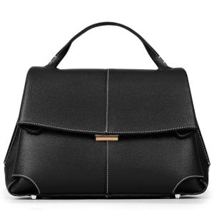HICARRY Top Handle Bag Handbags Large Faux Leather Satchel Bags for Women Luxury Designer Business Crossbody Work Tote Purse, Black
