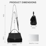 HICARRY Top Handle Bag Handbags Large Faux Leather Satchel Bags for Women Luxury Designer Business Crossbody Work Tote Purse, Black