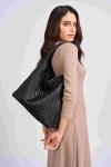 Large Woven Tote Bag for Women Weave Purse Woven Leather Handbag