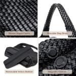 Large Woven Tote Bag for Women Weave Purse Woven Leather Handbag