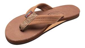 Rainbow Sandals Women's Single Layer Leather Sandal, Redwood, Medium / 6.5-7.5 B(M) US