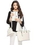 Women Fashion Synthetic Leather Handbags Tote Bag Shoulder Bag Top Handle Satchel Purse Set 4pcs