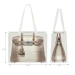 Dotpraise Chic Canvas Tote with Fashion-Inspired Print – Funny Gift Bag for Women, Stylish Holiday Present, Foldable Everyday Carryall