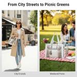 Dotpraise Chic Canvas Tote with Fashion-Inspired Print – Funny Gift Bag for Women, Stylish Holiday Present, Foldable Everyday Carryall