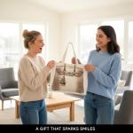 Dotpraise Chic Canvas Tote with Fashion-Inspired Print – Funny Gift Bag for Women, Stylish Holiday Present, Foldable Everyday Carryall