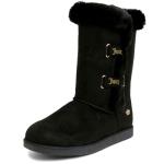 Juicy Couture Women's Slip On Winter Snow Boots Warm & Insulated Fur Lining Comfortable Fashion Booties-Koded-Black-8