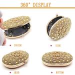 Crbeqabe Rhinestone Evening Clutch Purses for Women Wedding Clutch Party Purse Bridal Diamonds Prom Cocktail Handbags