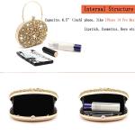 Crbeqabe Rhinestone Evening Clutch Purses for Women Wedding Clutch Party Purse Bridal Diamonds Prom Cocktail Handbags