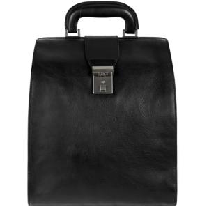 Time Resistance Leather Backpack for Men and Women - Business Rucksack Laptop Bag (Black)