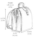 Time Resistance Leather Backpack for Men and Women - Business Rucksack Laptop Bag (Black)