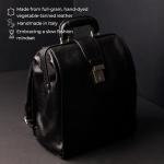 Time Resistance Leather Backpack for Men and Women - Business Rucksack Laptop Bag (Black)