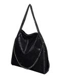 JOTHIN Large Tote Bag for Women Crossbody Bags Chain Womens Purse Designer Handbags Shoulder Bag(Black)