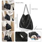 JOTHIN Large Tote Bag for Women Crossbody Bags Chain Womens Purse Designer Handbags Shoulder Bag(Black)