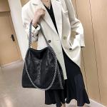 JOTHIN Large Tote Bag for Women Crossbody Bags Chain Womens Purse Designer Handbags Shoulder Bag(Black)