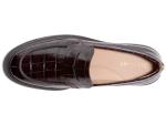 Cole Haan Women's Geneva Loafers, Dark Chocolate Croc Print Leather, 9-B US