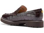 Cole Haan Women's Geneva Loafers, Dark Chocolate Croc Print Leather, 9-B US