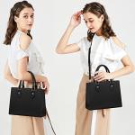 CHICAROUSAL Crossbody Purses and Handbags for Women PU Leather Tote Top Handle Satchel Shoulder Bags (1 LiZ Black)
