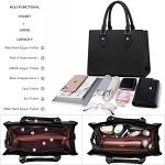 CHICAROUSAL Crossbody Purses and Handbags for Women PU Leather Tote Top Handle Satchel Shoulder Bags (1 LiZ Black)