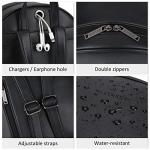 ECOSUSI Women Backpack Purse Water Resistant PU Leather Backpack Fashion Rucksack Ladies College Daypack with Tassel,2 Pcs