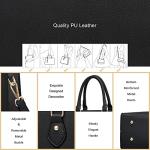 CHICAROUSAL Crossbody Purses and Handbags for Women PU Leather Tote Top Handle Satchel Shoulder Bags (1 LiZ Black)