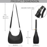 CROJUYI Small Crescent Shoulder Bags Purses for Women Retro Classic Clutch Hobo Tote Purse and Handbag Cute Crossbody Bags