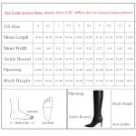 Easyfox Long Black Boots for Women Knee High Boots Stiletto High Heel Tall Boots Pointed Toe Knee High Boots Side Zipper Size 10