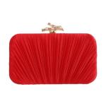 Freie Liebe Clutch Purses for Women Evening Bag Pleated Clutch Bag with Chain for Wedding Party