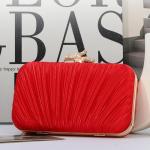 Freie Liebe Clutch Purses for Women Evening Bag Pleated Clutch Bag with Chain for Wedding Party