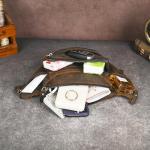 Handadsume Thick Crazy Horse Leather Hiking Riding Travel Outdoor Belt Bag Fanny Waist Pack Small Phone Pouch For Men Women 380 (383 Brown)