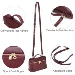 Rejolly Crossbody Bag for Women Small Top-Handle Pouch Purse Designer Shoulder Handbag Quiet Luxury Leather Trendy Purse Burgandy